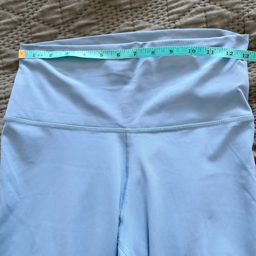 Nike Yoga Dri-FIT Crochet Trim High-Waisted 7/8 Leggings Blue/Pink M - Picture 7 of 11